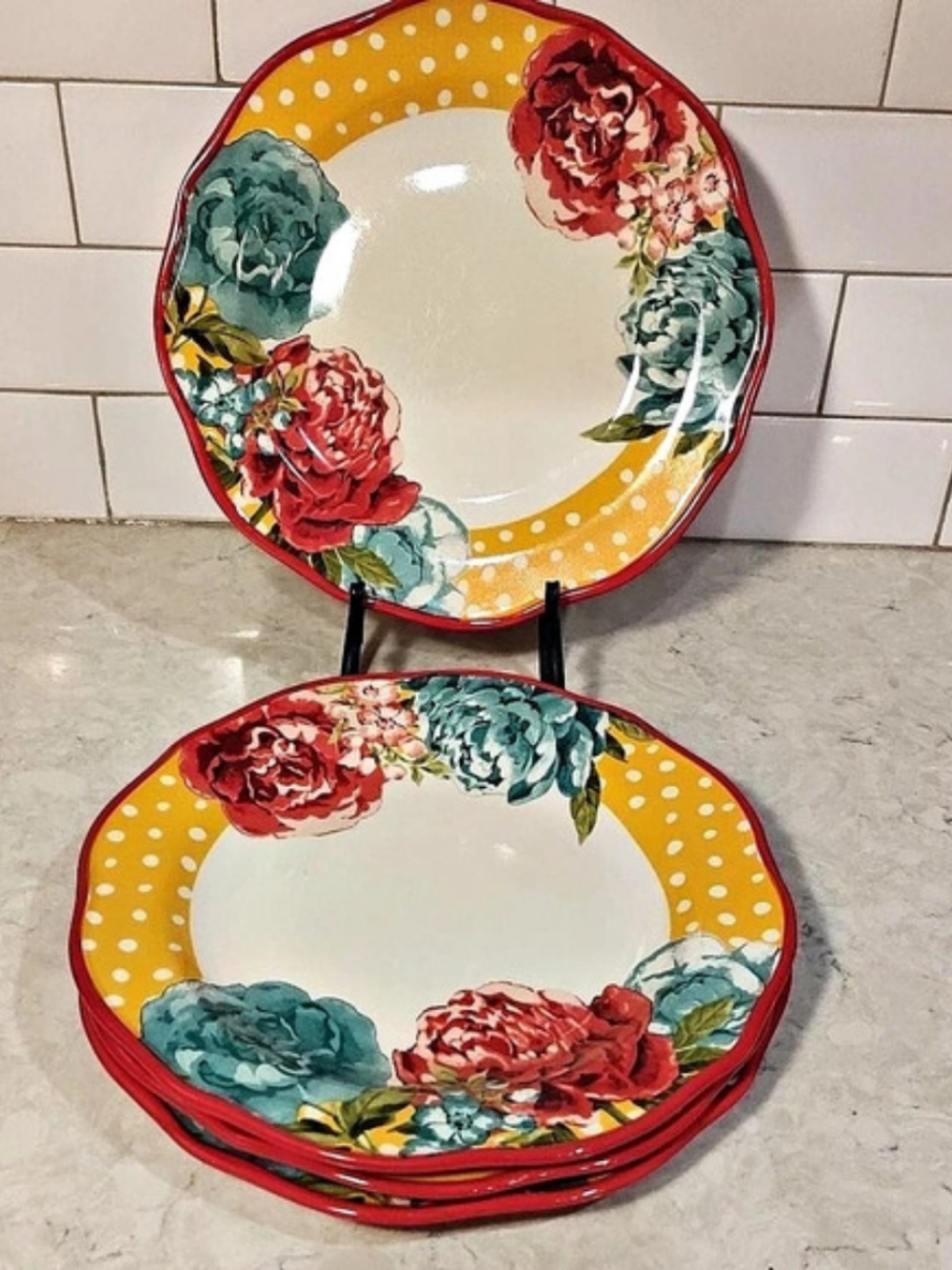 Vintage Pioneer Woman Blossom Jubilee Dinner Plate Floral Dinner Plates